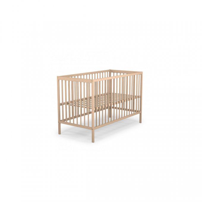 Lit Bebe A Barreaux Bois Massif 60 X 1 Cm Babyloc